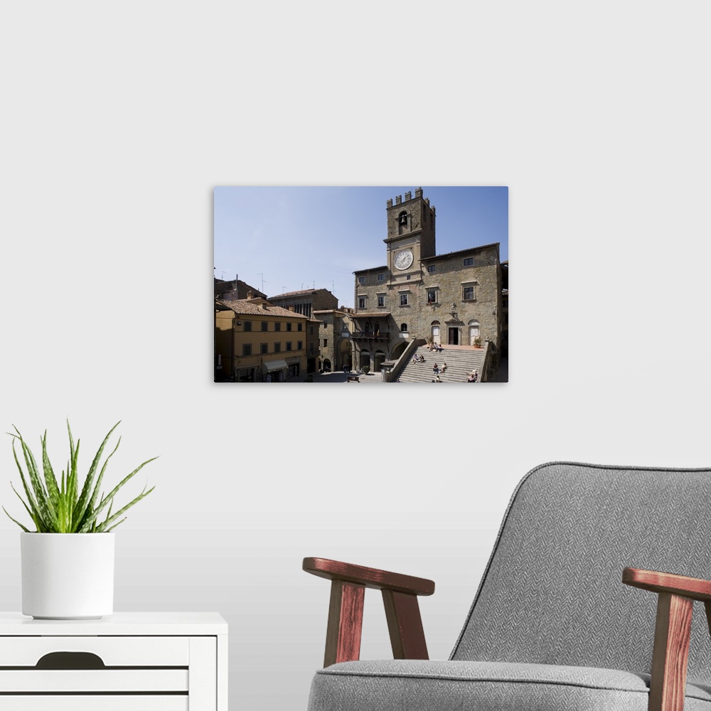 A modern room featuring Municipal house of Cortona, Tuscany, Italy, Europe