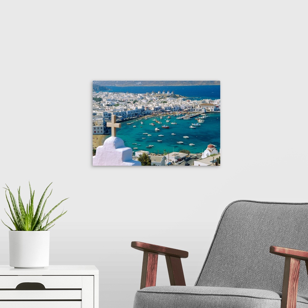A modern room featuring Mykonos Town, Mykonos, Greece