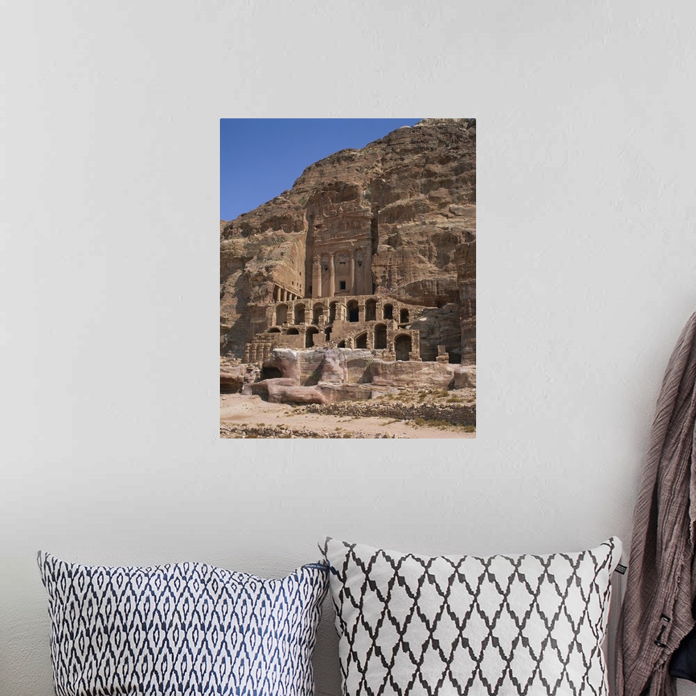 A bohemian room featuring Nabatean Corinthian tomb, Petra, Jordan