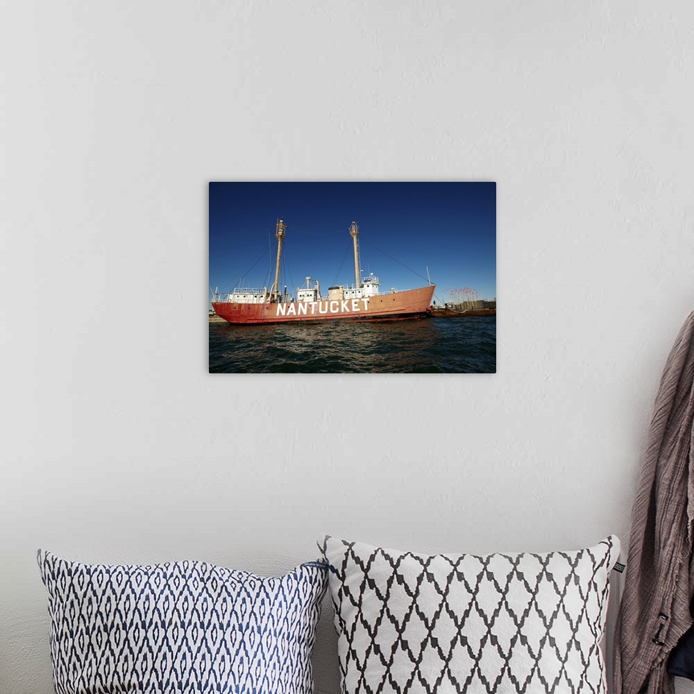 A bohemian room featuring Nantucket Light Ship, Boston Harbour, Boston, Massachusetts, New England
