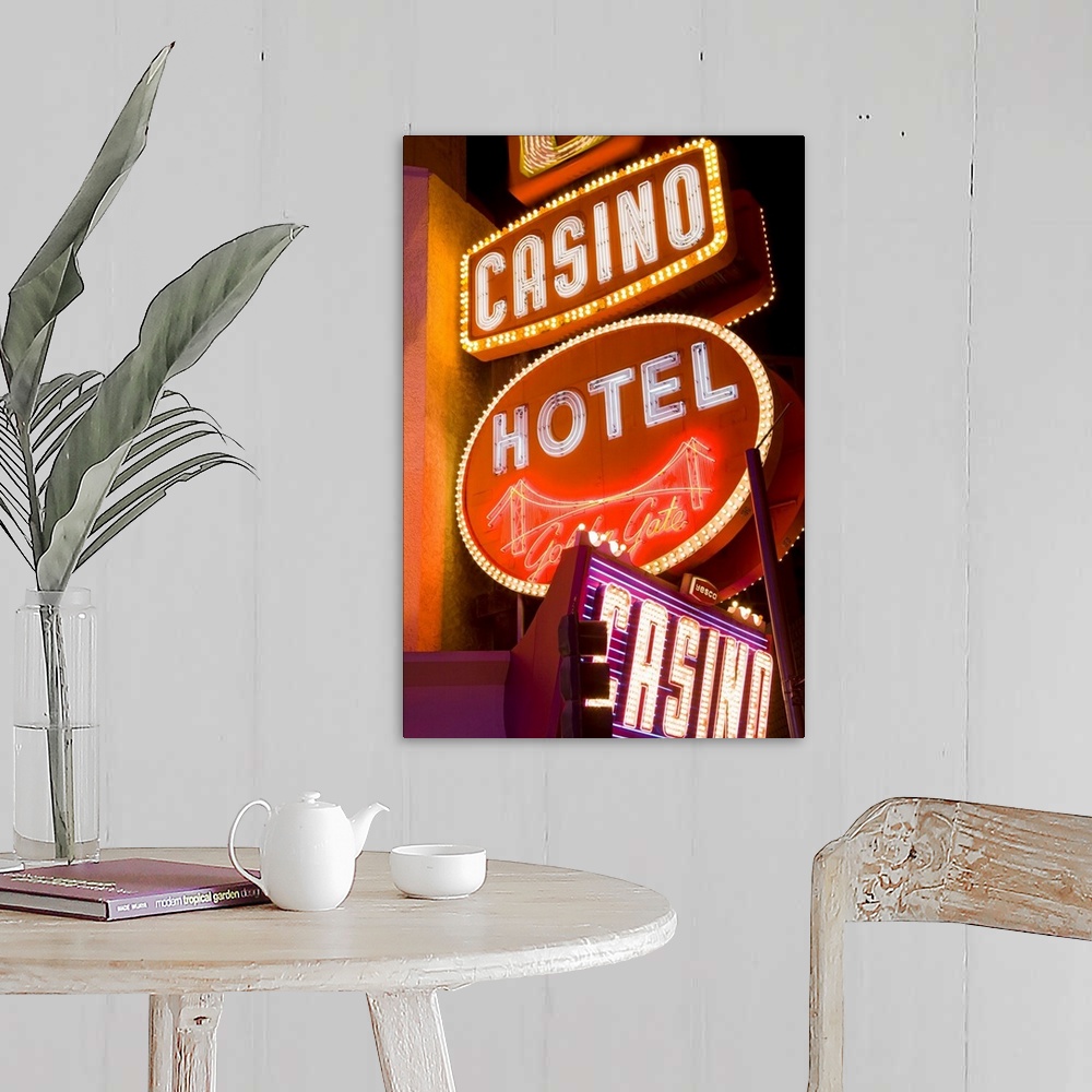 A farmhouse room featuring Neon signs on Fremont Street, Las Vegas, Nevada, United States of America, North America