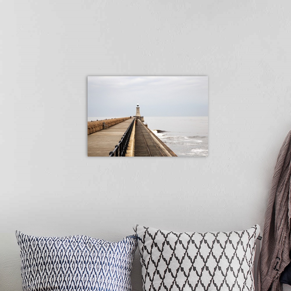 A bohemian room featuring North Pier and Lighthouse, Tynemouth, North Tyneside, Tyne and Wear, England