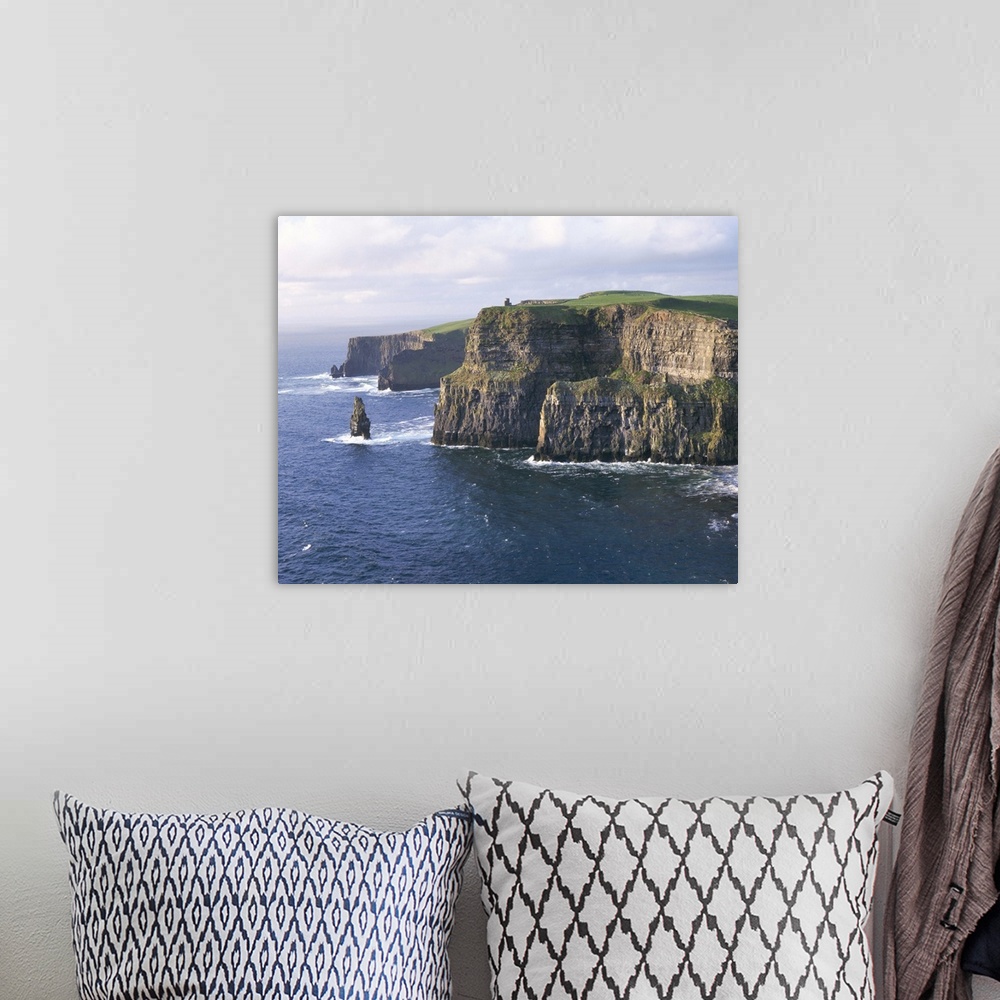 A bohemian room featuring O'Brians tower, Breanan Mor seastack, the Cliffs of Moher, Republic of Ireland