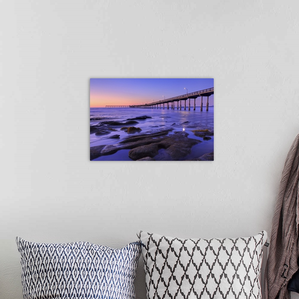 A bohemian room featuring Ocean Beach Pier, San Diego, California, United States of America, North America