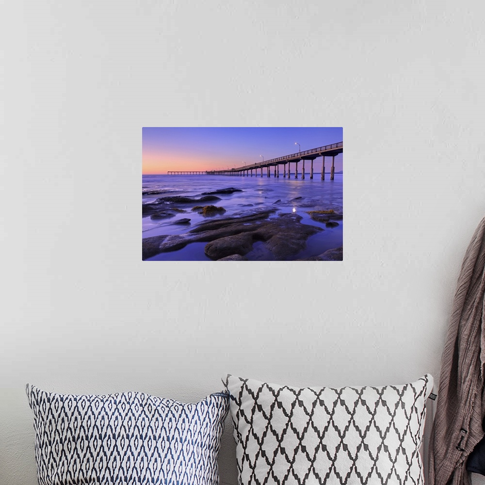 A bohemian room featuring Ocean Beach Pier, San Diego, California, United States of America, North America