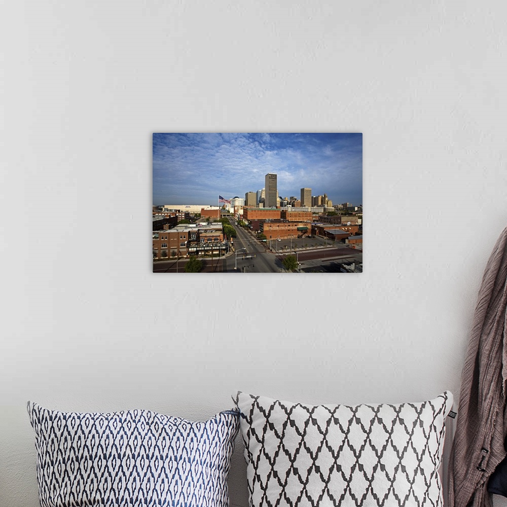 A bohemian room featuring Oklahoma City viewed from Bricktown District, Oklahoma