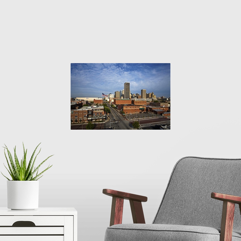 A modern room featuring Oklahoma City viewed from Bricktown District, Oklahoma