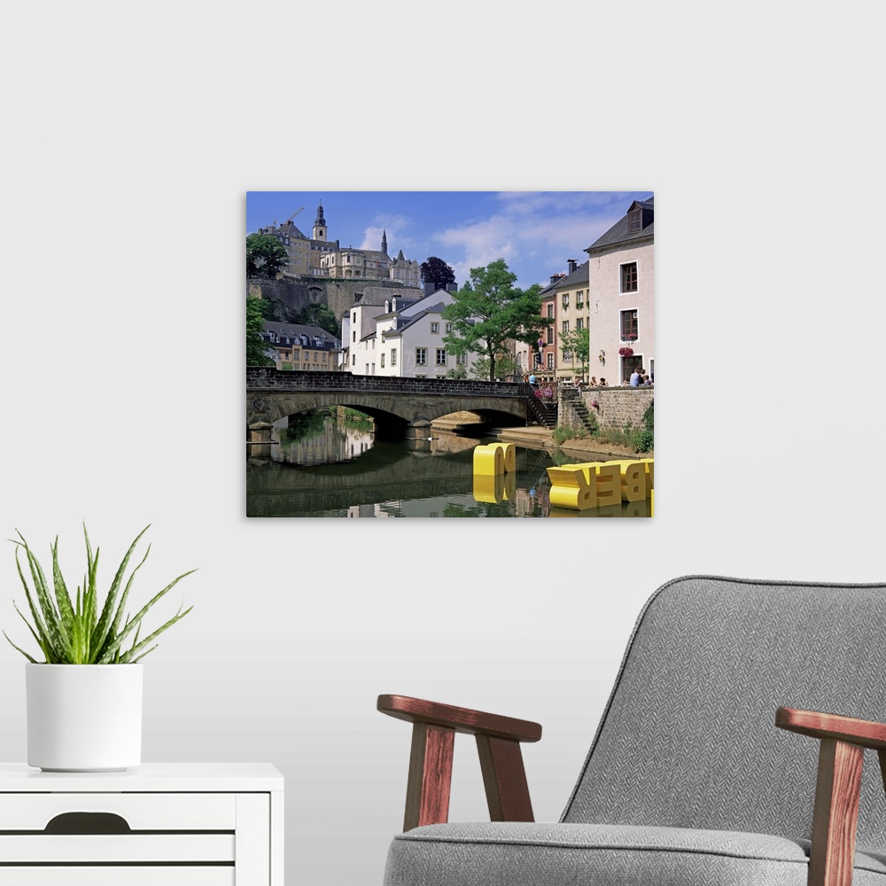 A modern room featuring Old City and river, Luxembourg City, Luxembourg