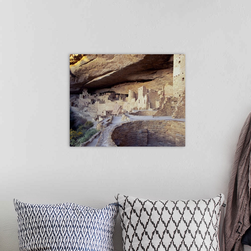 A bohemian room featuring Old cliff dwellings and cliff palace in the Mesa Verde National Park, Colorado