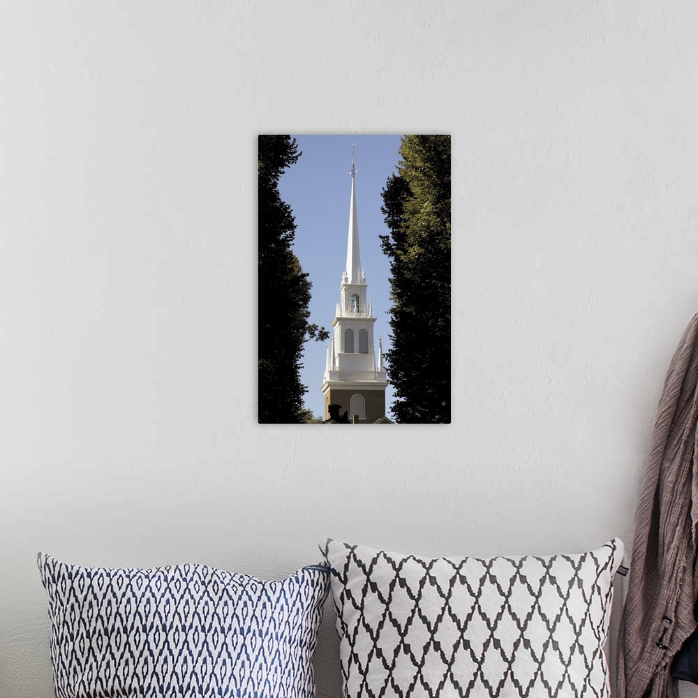 A bohemian room featuring Old North Church, Boston, Massachusetts, New England
