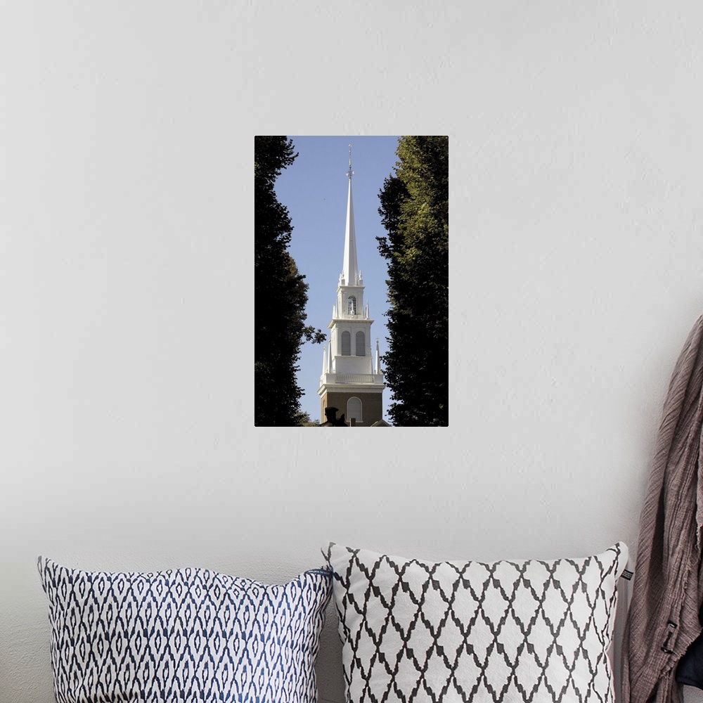 A bohemian room featuring Old North Church, Boston, Massachusetts, New England