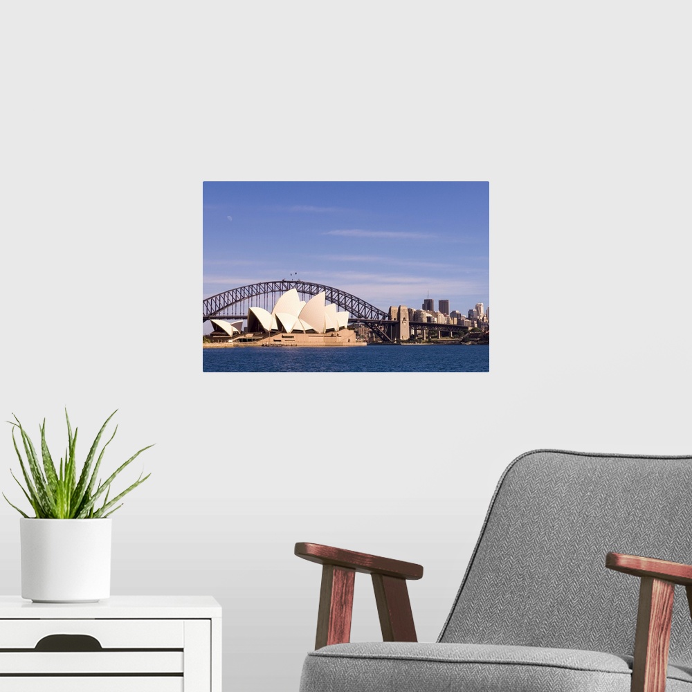 A modern room featuring Opera House and Harbour Bridge, Sydney, New South Wales, Australia, Pacific