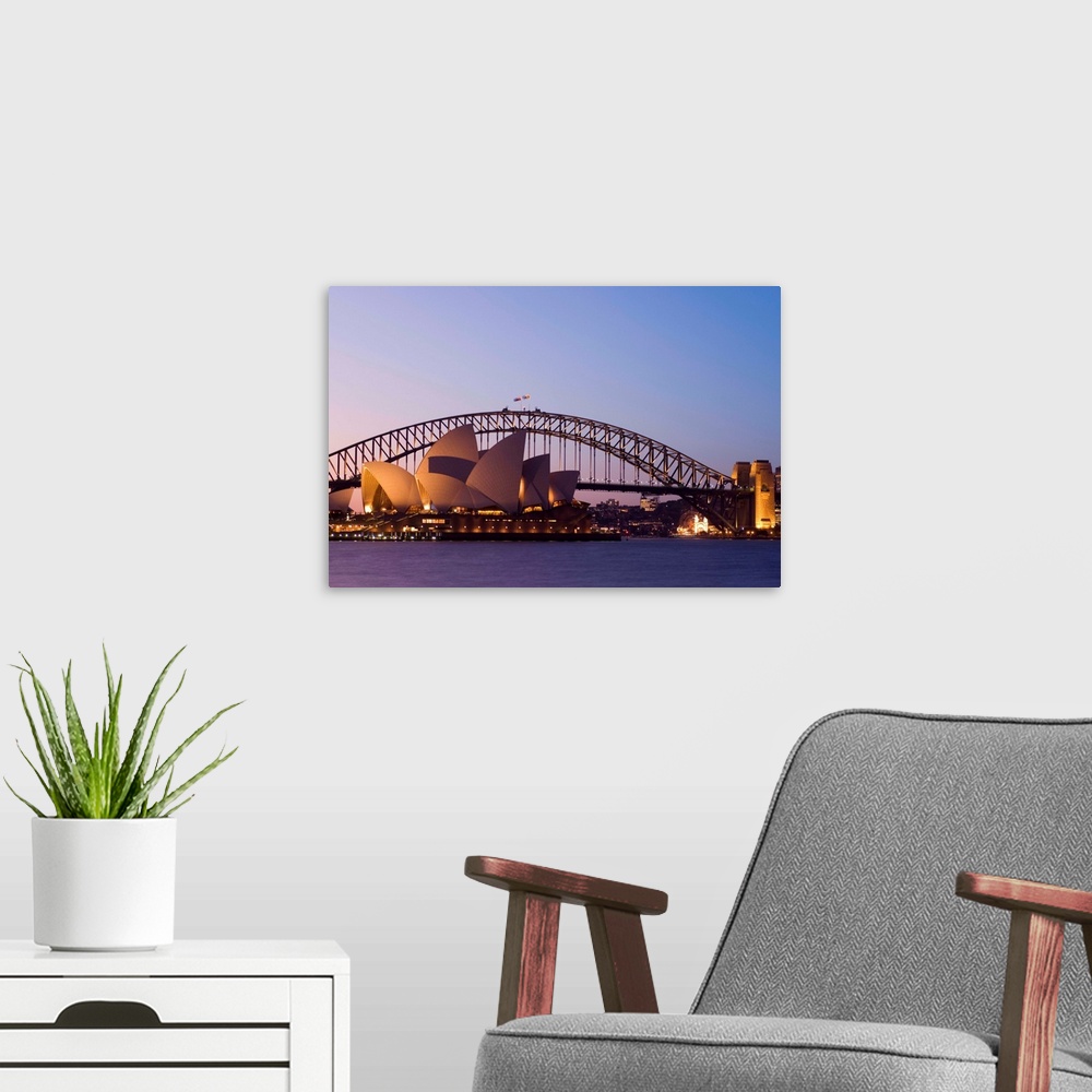 A modern room featuring Opera House and Harbour Bridge, Sydney, New South Wales, Australia, Pacific