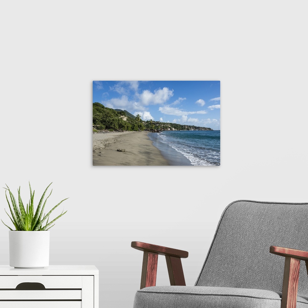 A modern room featuring Oranjestad beach, St. Eustatius, Statia, Netherland Antilles, West Indies, Caribbean