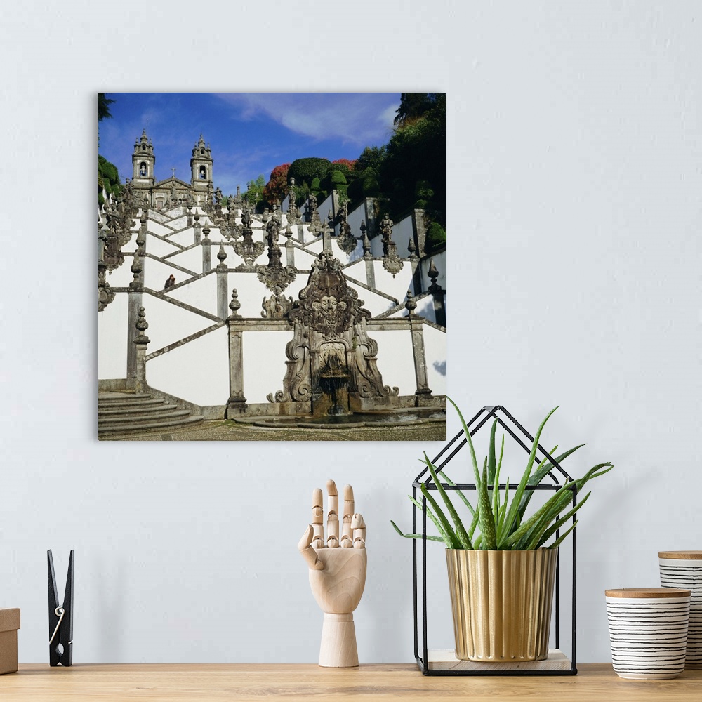 A bohemian room featuring Ornamental stairway, Bom Jesus Church, near Braga, Minho, Portugal