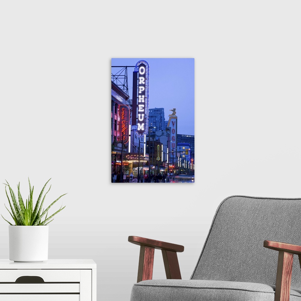 A modern room featuring Orpheum Theatre on Granville Street, Vancouver, British Columbia, Canada, North America