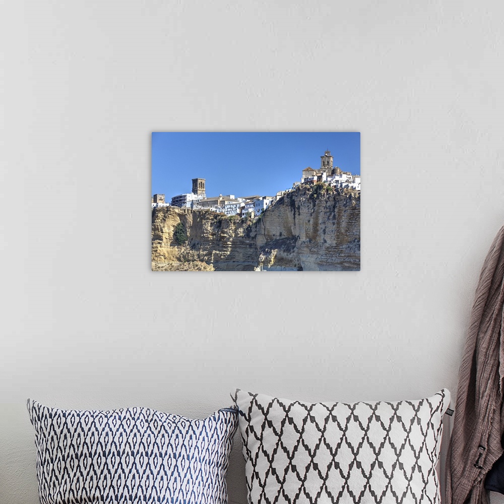 A bohemian room featuring Overview from the south, Arcos de la Frontera, Andalucia, Spain, Europe