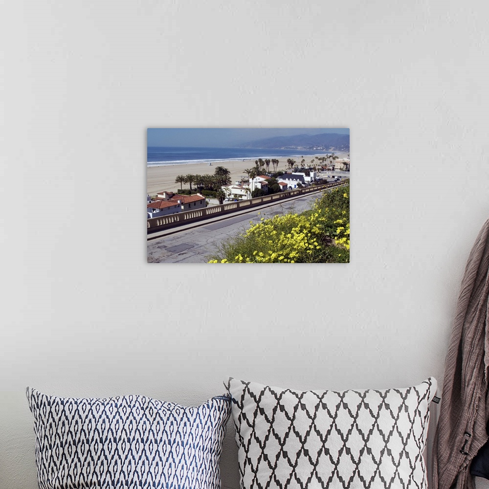 A bohemian room featuring Pacific Coast Highway and Malibu viewed from Palisades Park, Santa Monica, California