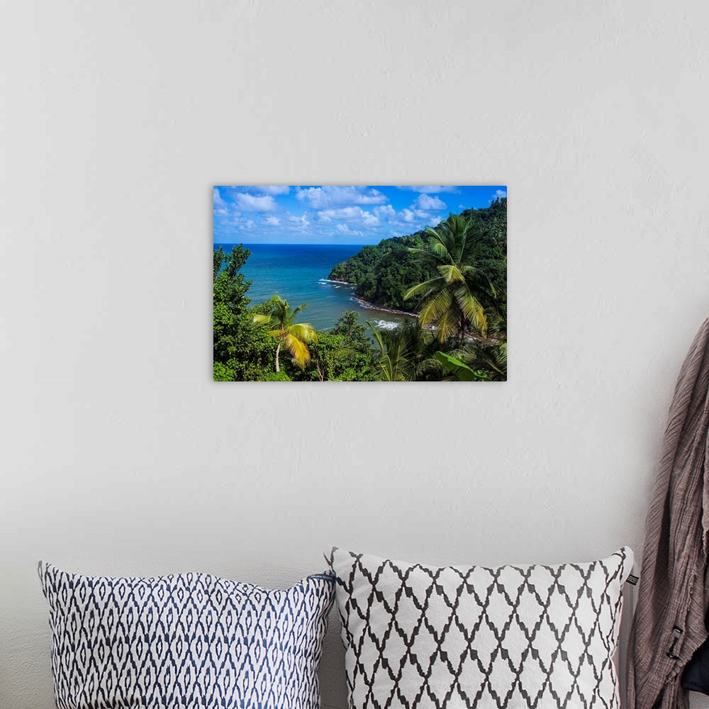 A bohemian room featuring Pagua Bay in Dominica, West Indies, Caribbean, Central America