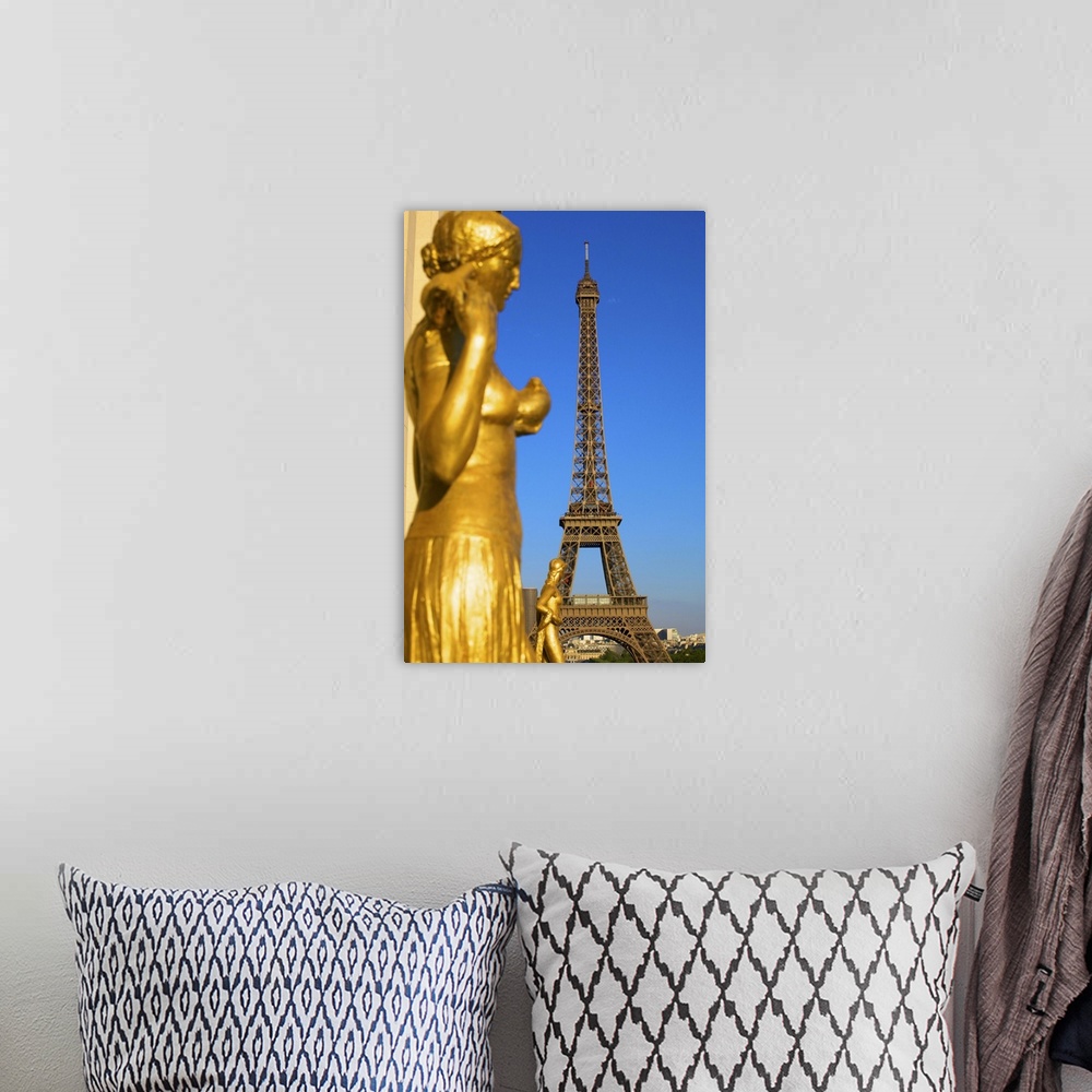 A bohemian room featuring Palais de Chaillot and Eiffel Tower, Paris, France, Europe