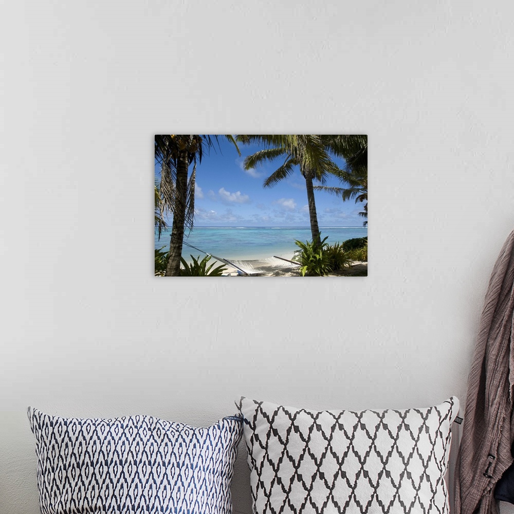 A bohemian room featuring Palm fringed beaches, Cook Islands, South Pacific, Pacific