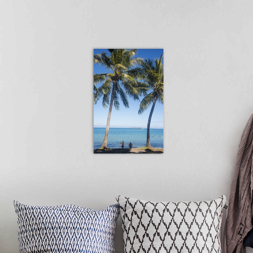 A bohemian room featuring Palm trees, Anse Vata beach, Noumea, New Caledonia