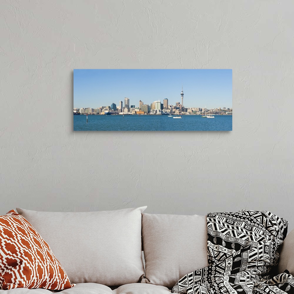 A bohemian room featuring Panorama of the Auckland city skyline, Auckland, North Island, New Zealand, Pacific