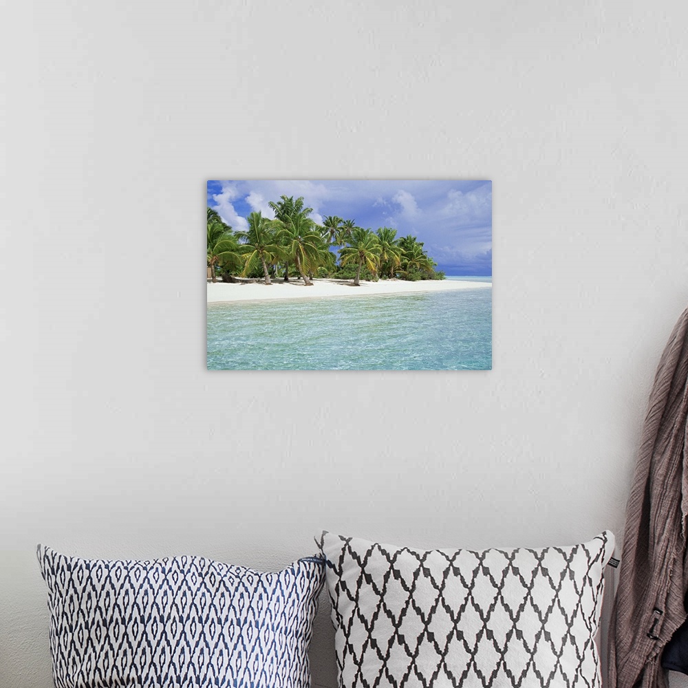 A bohemian room featuring Paradise beach, One Foot Island, Aitutaki, Cook Islands, South Pacific Islands