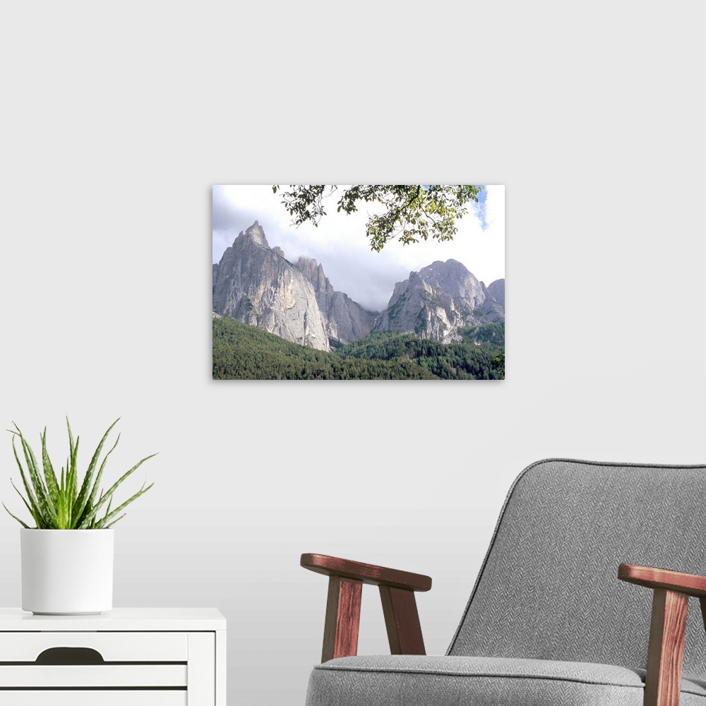 A modern room featuring Peaks of Sciliar, 2515m, Sciliar National Park, Dolomites, Alto Adige, Italy, Europe