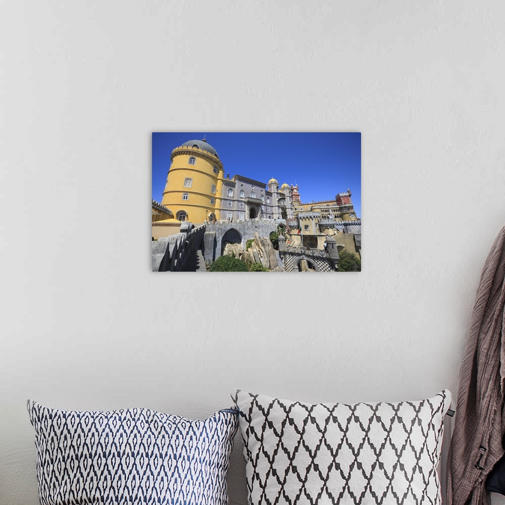 A bohemian room featuring Pena National Palace, Sintra, Portugal