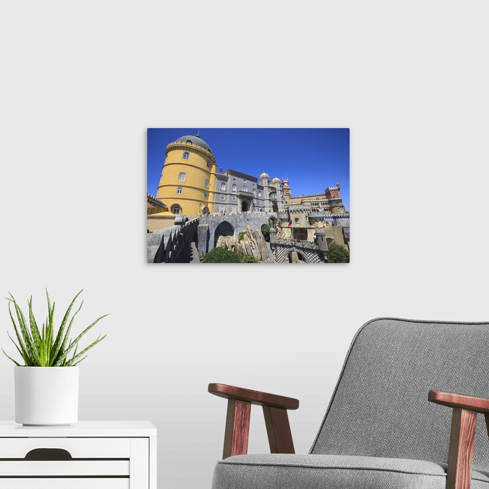 A modern room featuring Pena National Palace, Sintra, Portugal