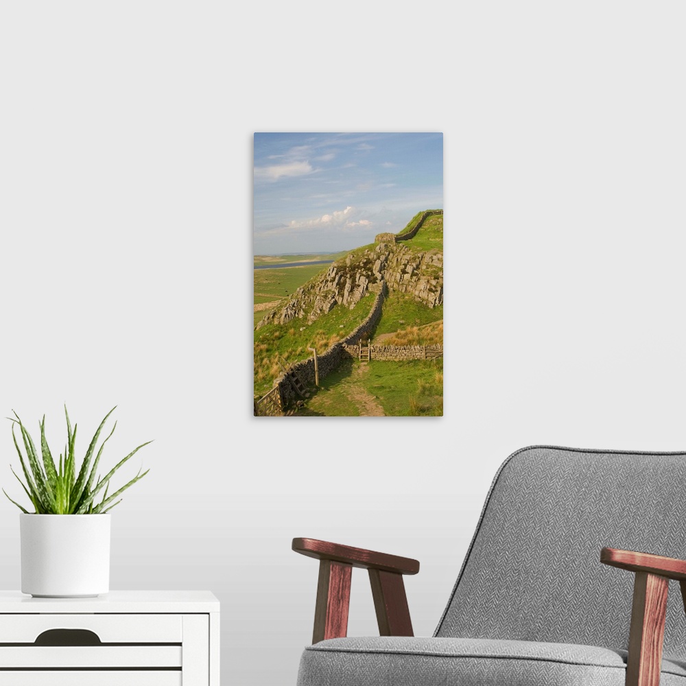A modern room featuring Pennine Way crossing, Hadrians Wall, Northumberland, England