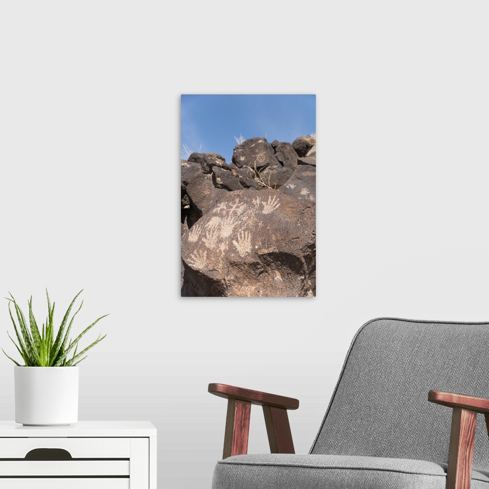 A modern room featuring Petroglyph National Monument, New Mexico, USA