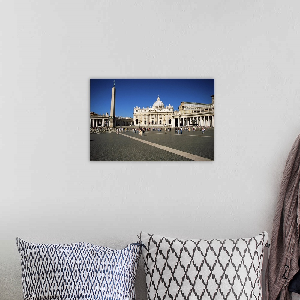 A bohemian room featuring Piazza San Pietro, view to St. Peter's Basilica, Vatican City, Rome, Lazio, Italy