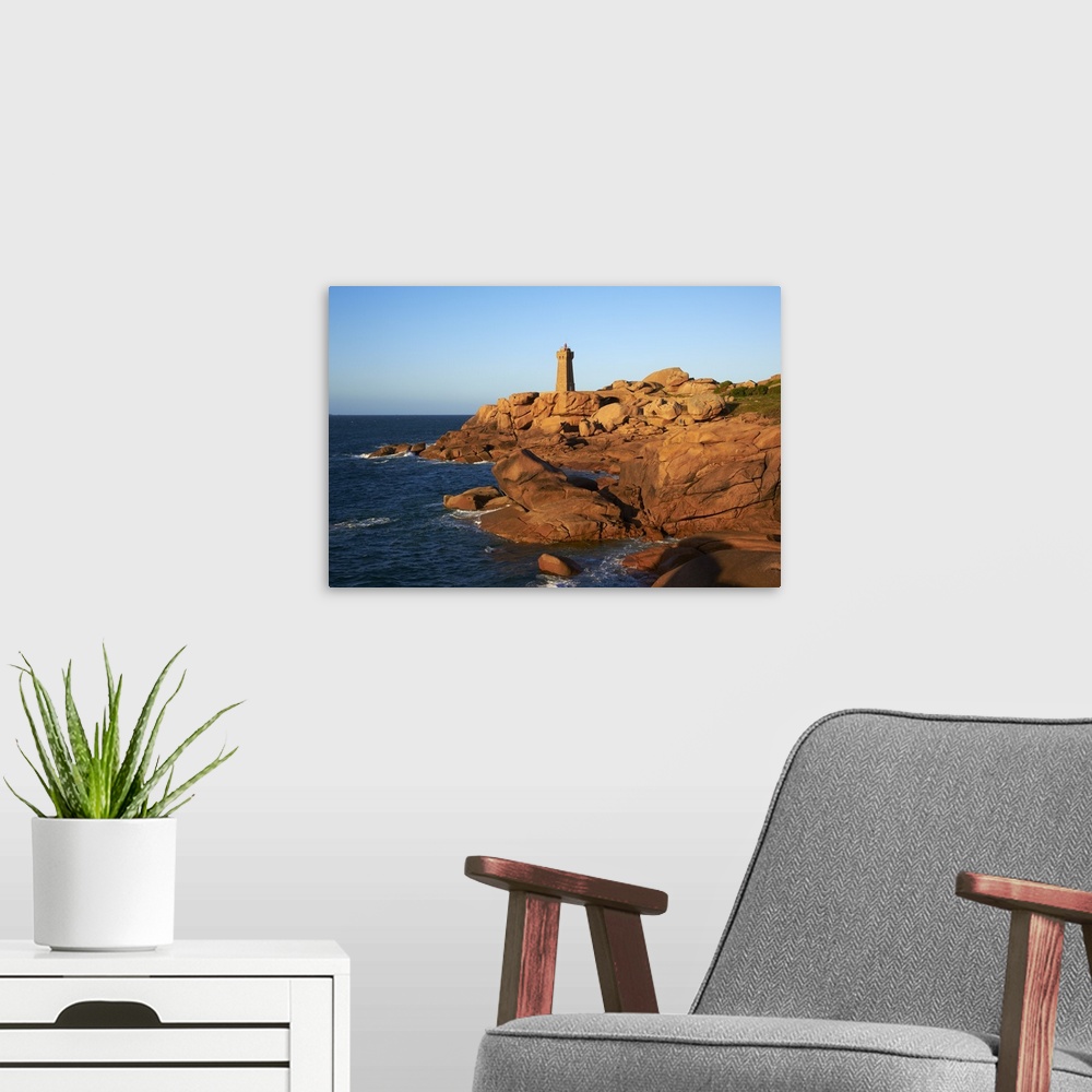 A modern room featuring Pointe de Squewel and Mean Ruz Lighthouse, Cotes d'Armor, Brittany, France