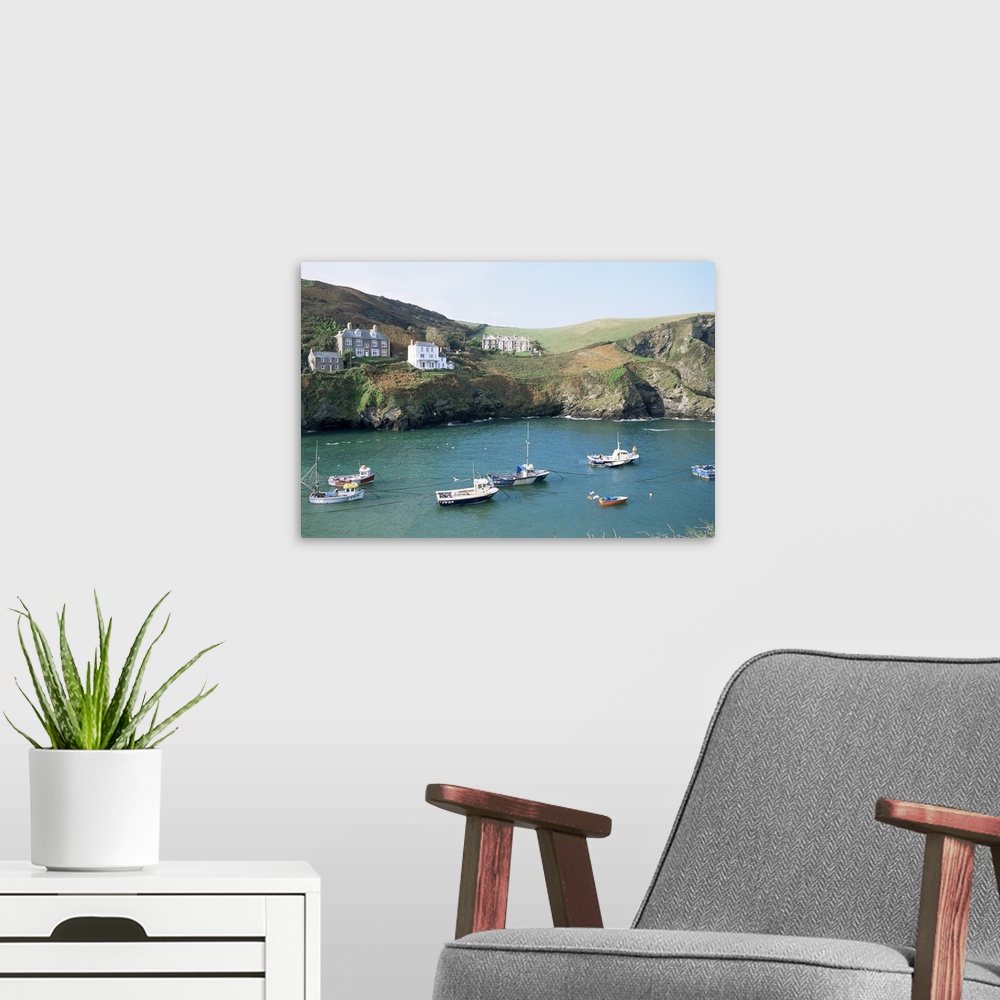 A modern room featuring Port Isaac, Cornwall, England, United Kingdom, Europe