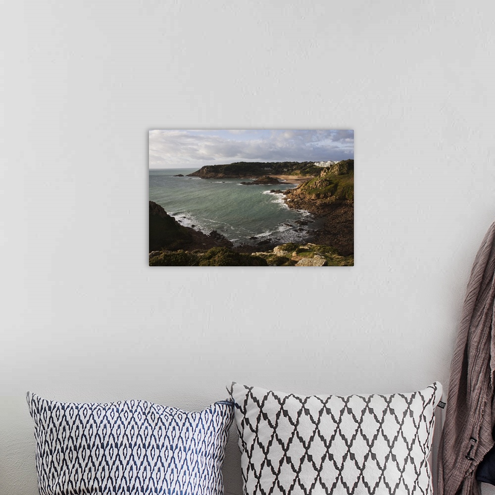 A bohemian room featuring Portelet Bay from Noirmont Point, Jersey, Channel Islands, United Kingdom, Europe