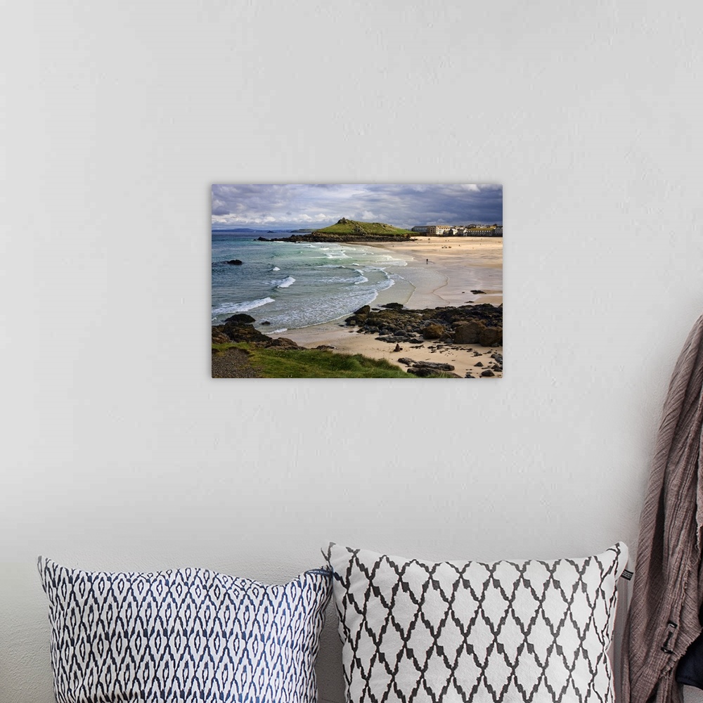 A bohemian room featuring Porthmeor Beach, St. Ives, Cornwall, England, UK