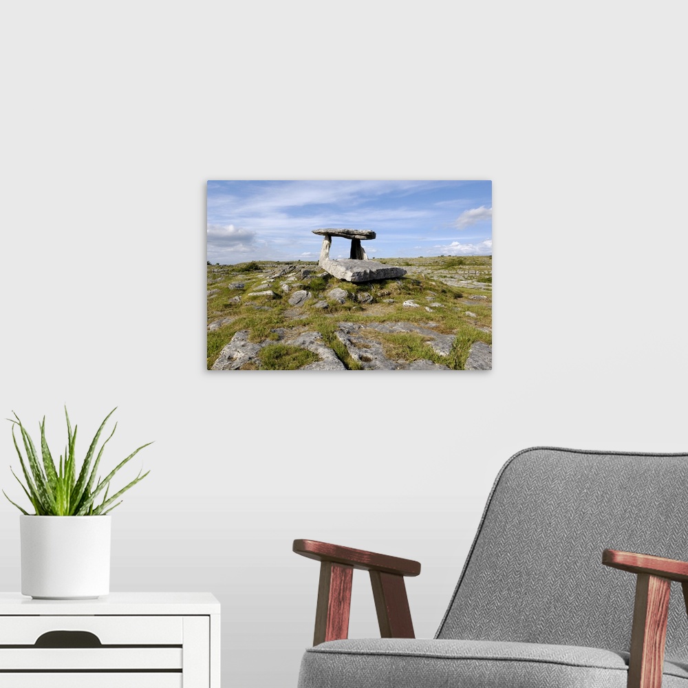 A modern room featuring Poulnabrone Dolmen Portal Megalithic Tomb, Munster, Republic of Ireland