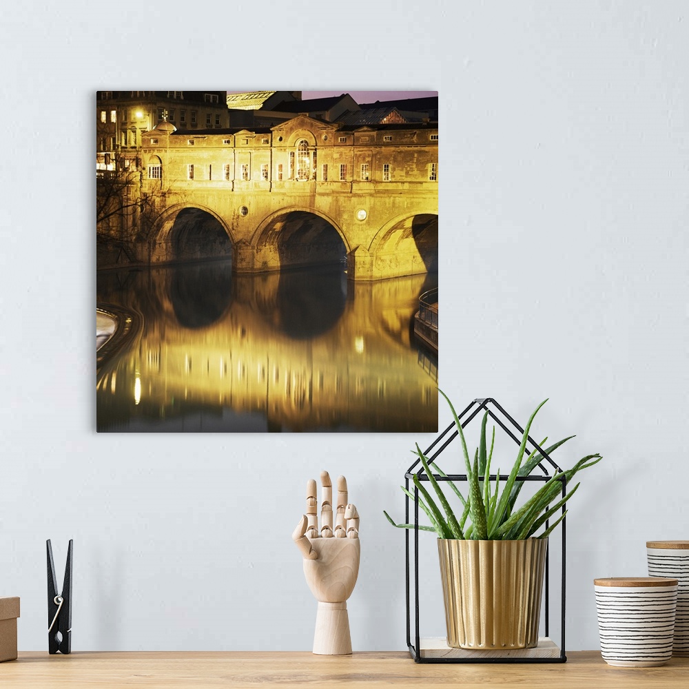 A bohemian room featuring Pulteney Bridge over the River Avon, Bath, Avon, England, UK