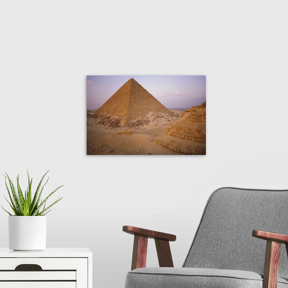 A modern room featuring Pyramid of Micerinus, Giza, Egypt, North Africa