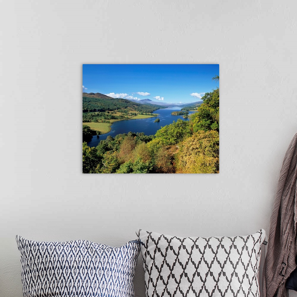 A bohemian room featuring Queen's View, famous viewpoint over Loch Tummel, Perth and Kinross, Scotland