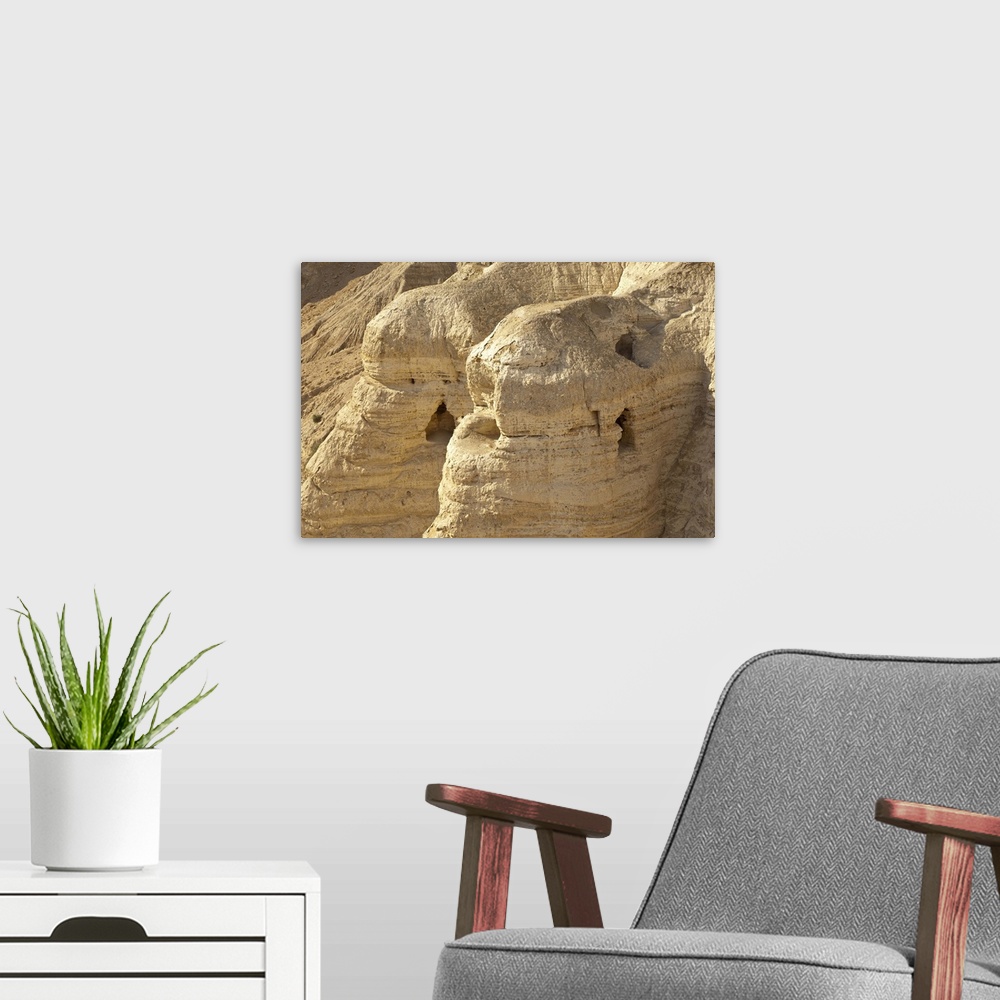 A modern room featuring Qumran caves, Israel, Middle East