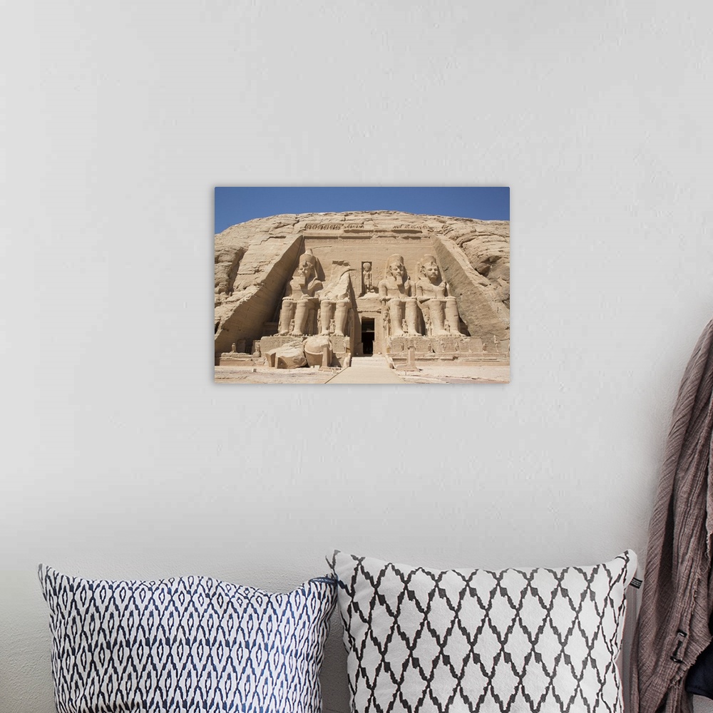 A bohemian room featuring Ramses II Temple, UNESCO World Heritage Site, Abu Simbel, Nubia, Egypt, North Africa, Africa