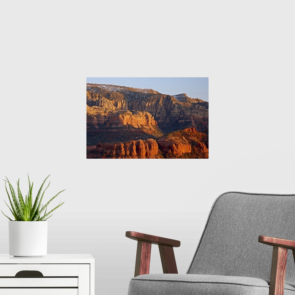 A modern room featuring Red cliffs at sunset, Coconino National Forest, Arizona