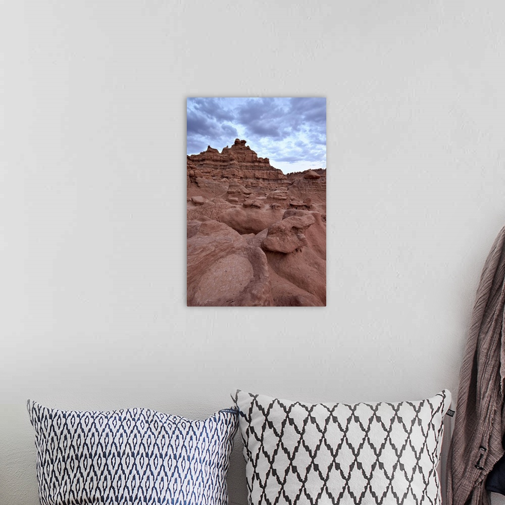 A bohemian room featuring Red rock badlands at dusk, Goblin Valley State Park, Utah, USA