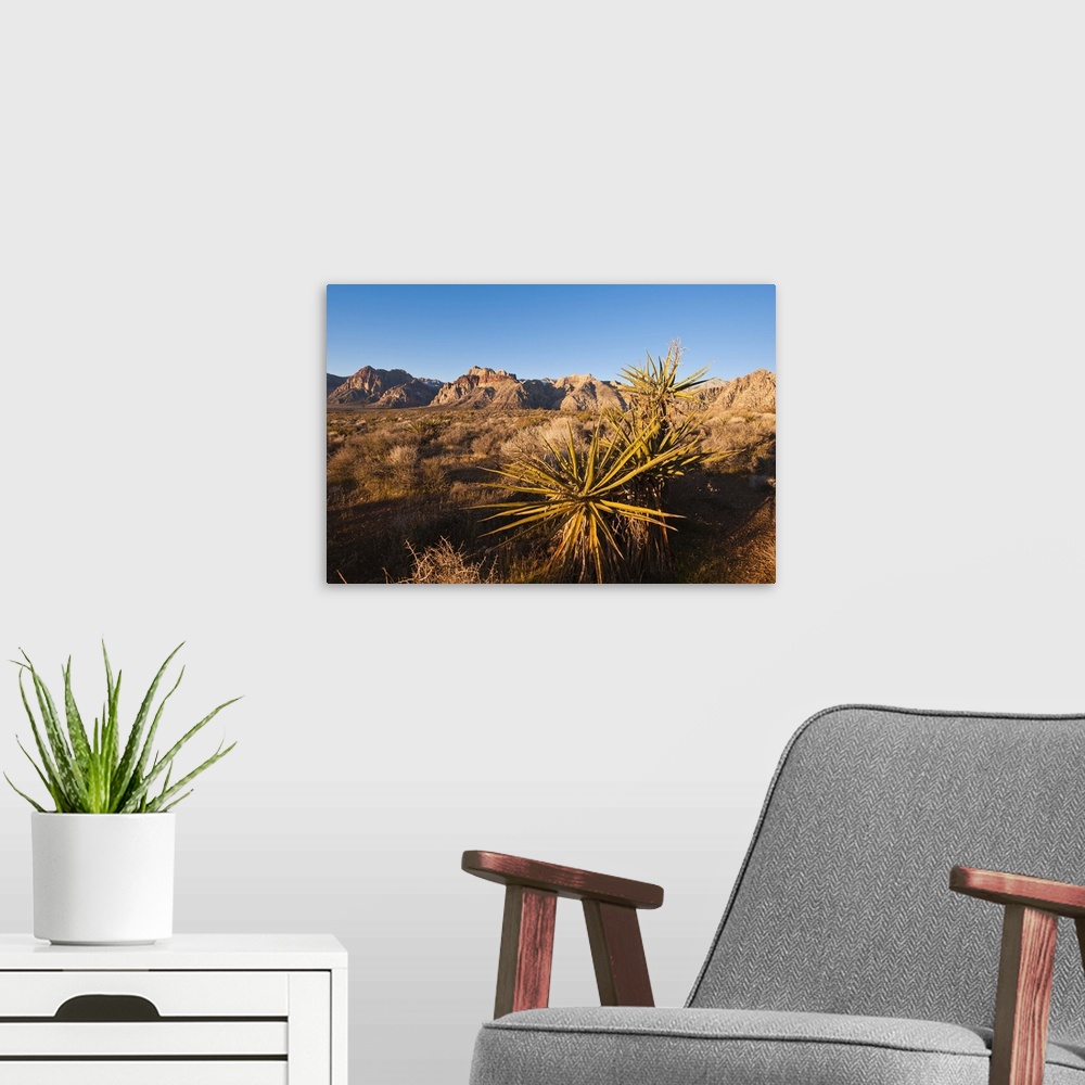 A modern room featuring Red Rock Canyon outside Las Vegas, Nevada, United States of America, North America