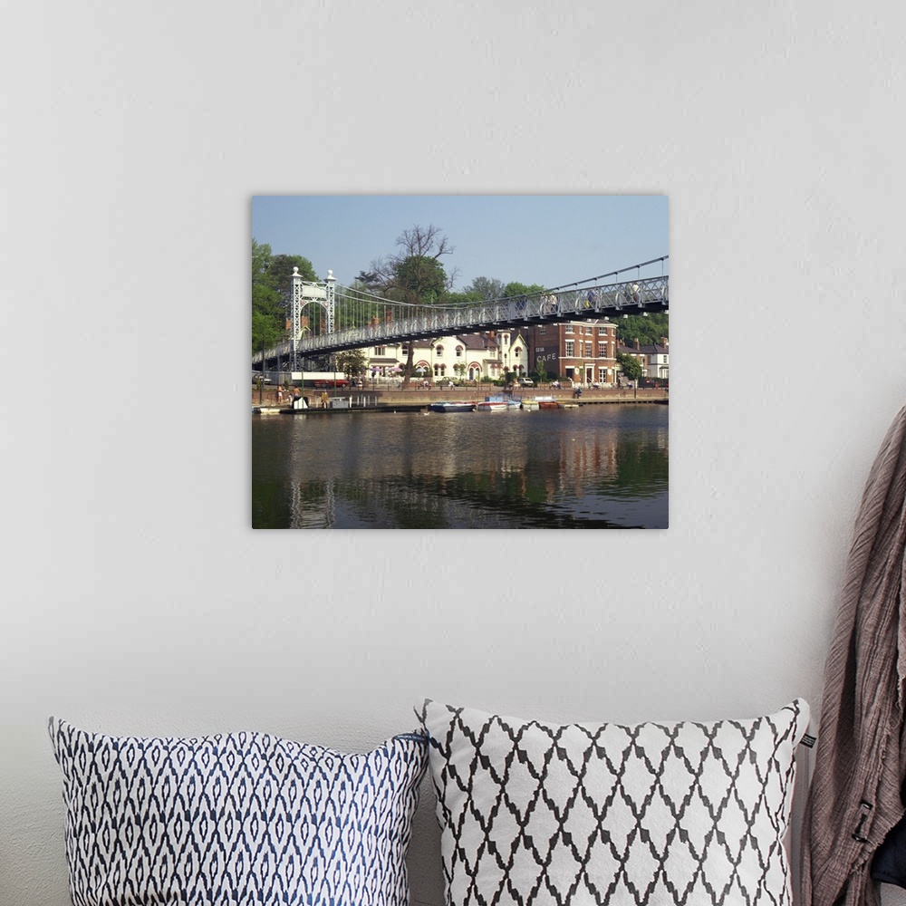 A bohemian room featuring River Dee and Queens Park Bridge, The Groves, Chester, Cheshire, England, UK
