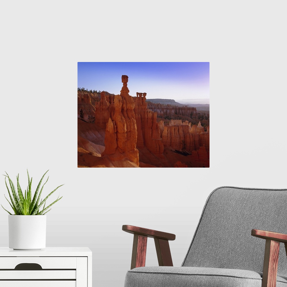 A modern room featuring Rock Hoodoos, Thor's Hammer in Bryce Amphitheatre, Bryce Canyon National Park, Utah