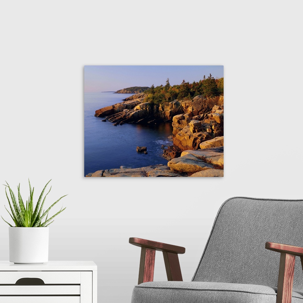 A modern room featuring Rocky shoreline, Acadia National Park, Maine, New England